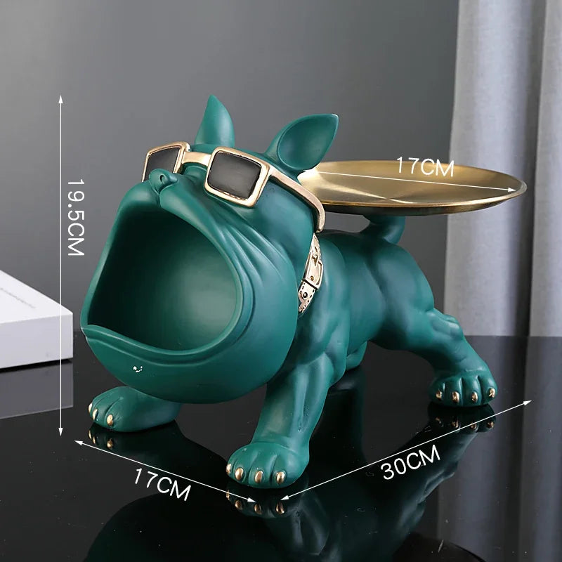 Bulldog Resin Figurine & Storage Box