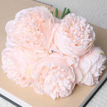 Rose Pink Peony Artificial Flower Bouquet