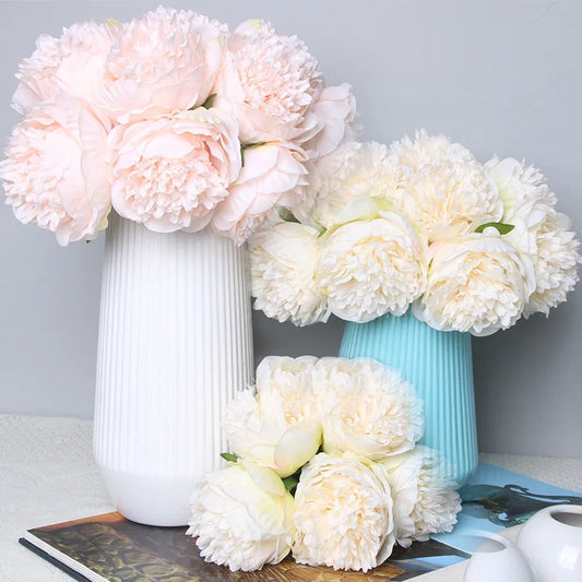 Rose Pink Peony Artificial Flower Bouquet