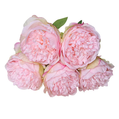 Rose Pink Peony Artificial Flower Bouquet