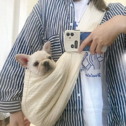 Handmade Canvas Pet Carrier Bag