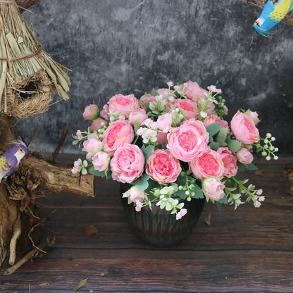 Artificial Rose & Peony Flower Set
