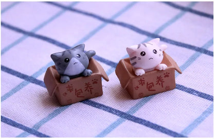 Kawaii Mini Cat Garden Figurine