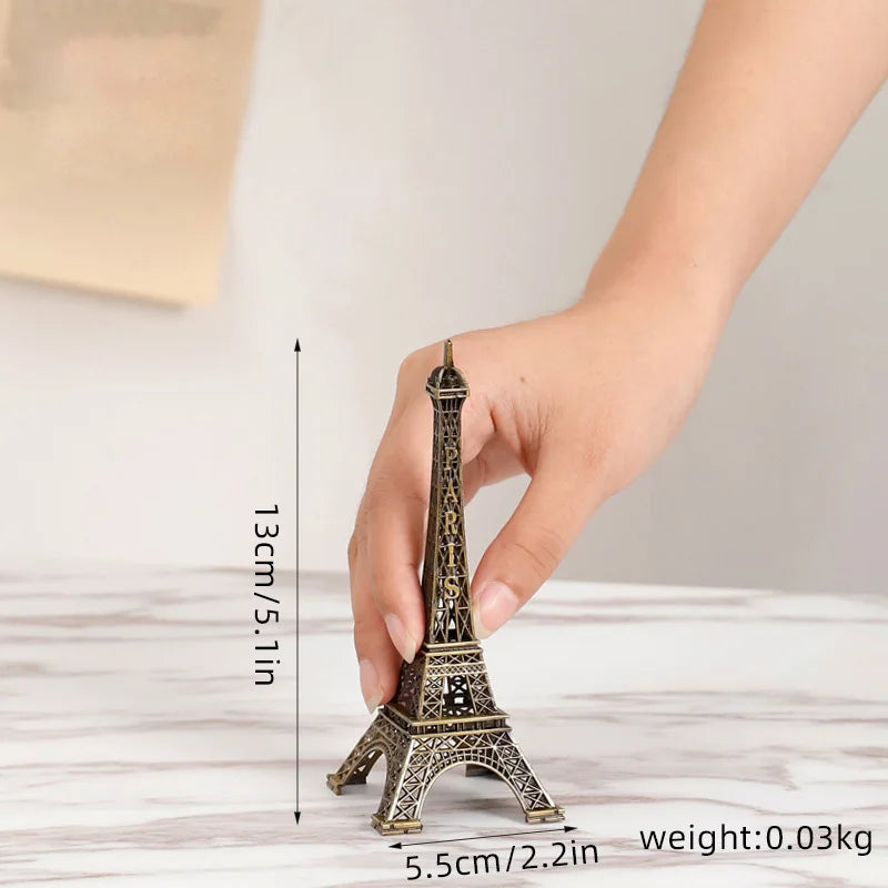 Bronze Eiffel Tower Metal Figurine – Vintage Paris Home Décor