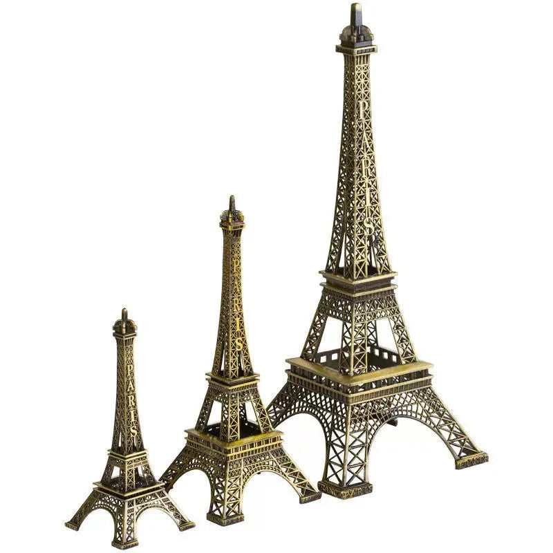 Bronze Eiffel Tower Metal Figurine – Vintage Paris Home Décor