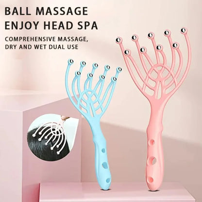 Five-Finger Steel Head & Scalp Massager