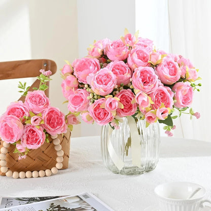 Artificial Rose & Peony Flower Set