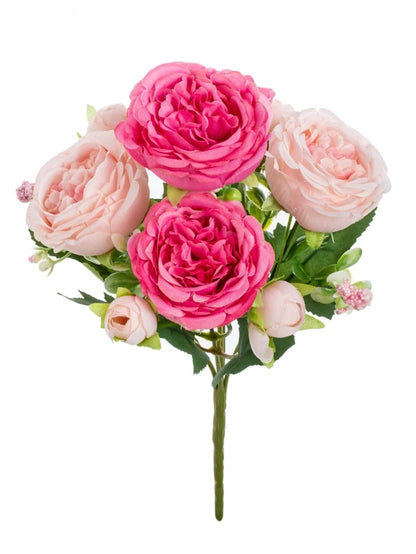 Artificial Rose & Peony Flower Set