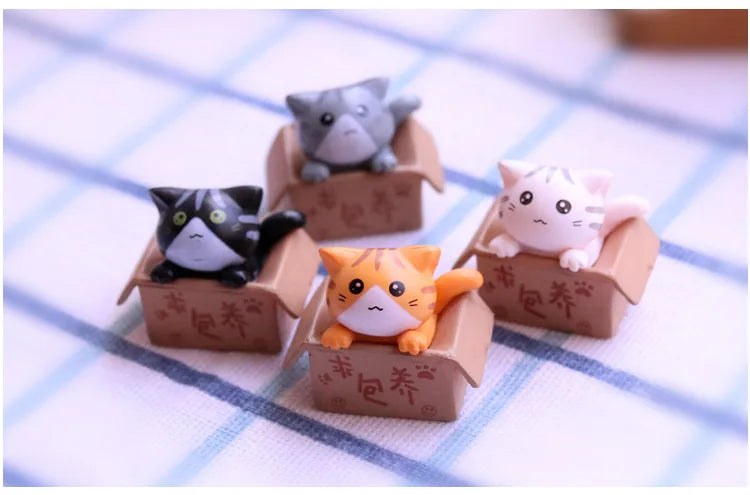Kawaii Mini Cat Garden Figurine