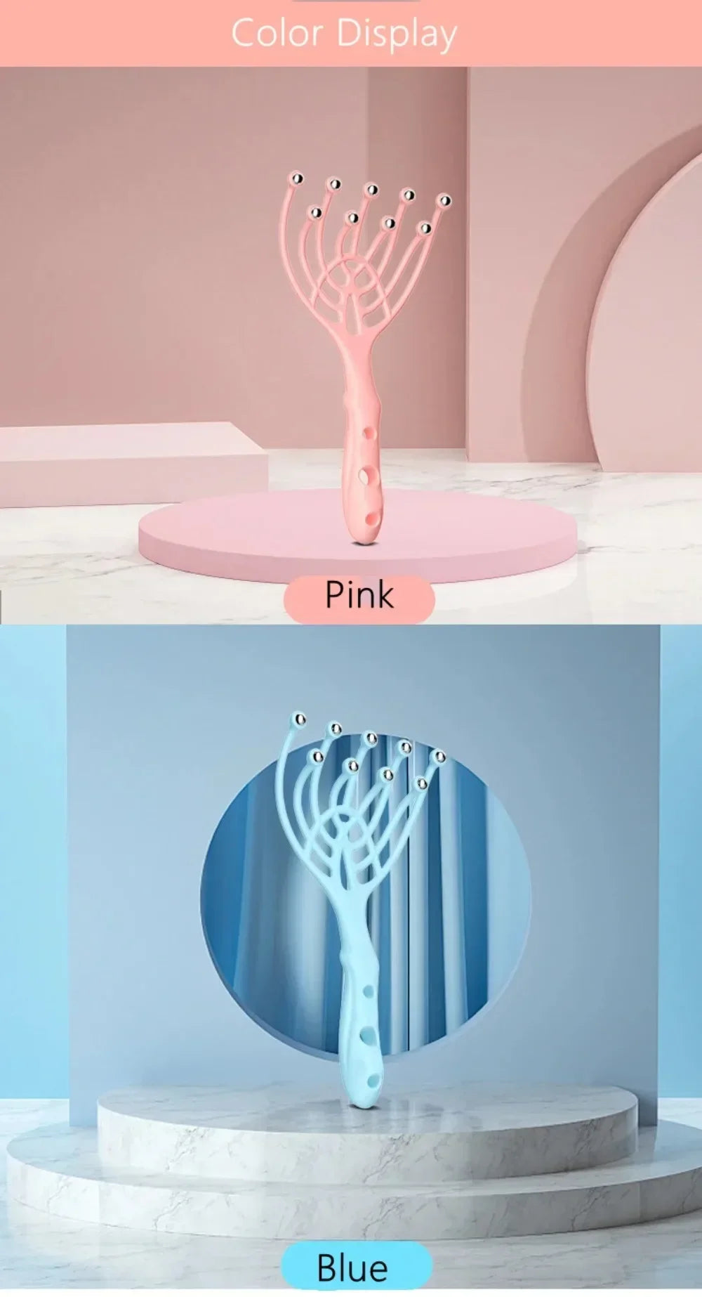 Five-Finger Steel Head & Scalp Massager