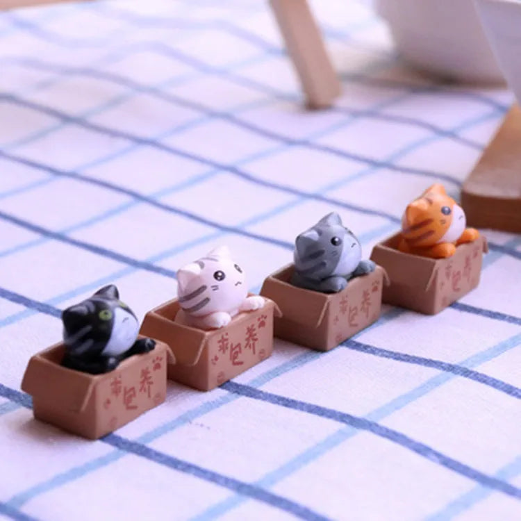 Kawaii Mini Cat Garden Figurine