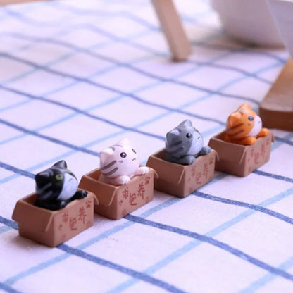 Kawaii Mini Cat Garden Figurine