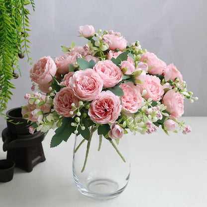 Artificial Rose & Peony Flower Set