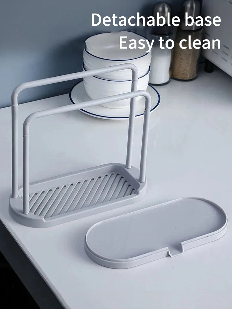 Double-Layer Kitchen Sink Cloth & Sponge Rack
