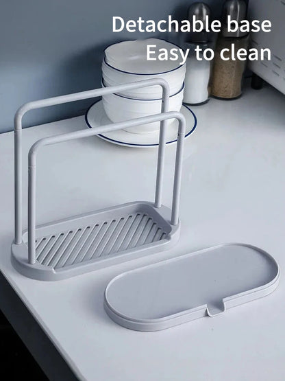 Double-Layer Kitchen Sink Cloth & Sponge Rack