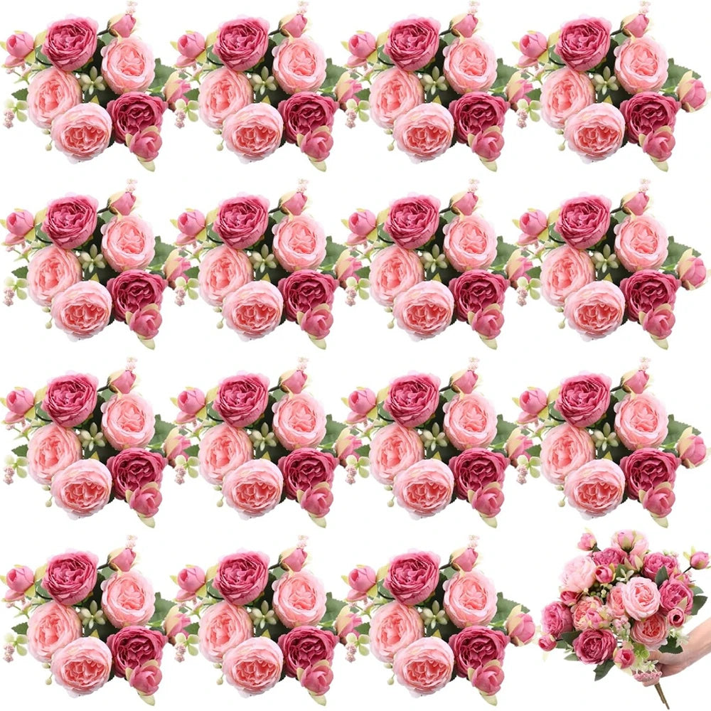 Artificial Rose & Peony Flower Set
