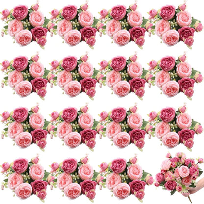 Artificial Rose & Peony Flower Set