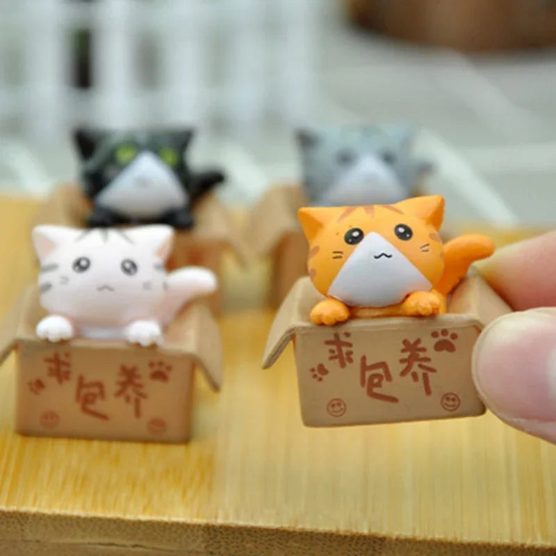 Kawaii Mini Cat Garden Figurine