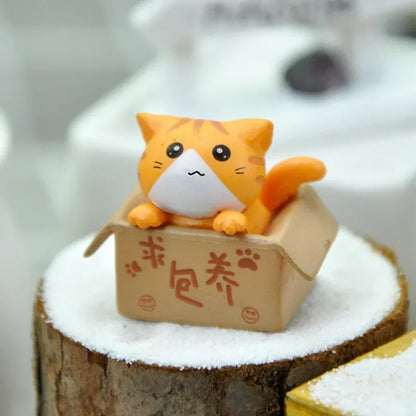 Kawaii Mini Cat Garden Figurine