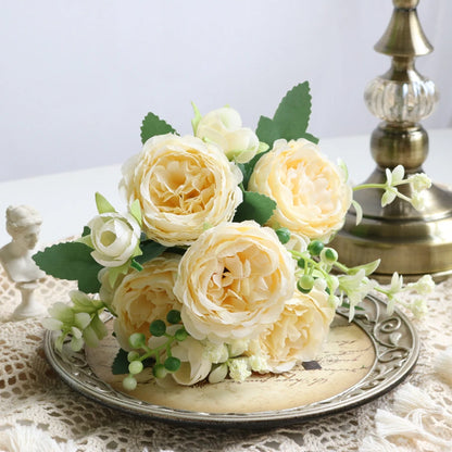 Artificial Rose & Peony Flower Set