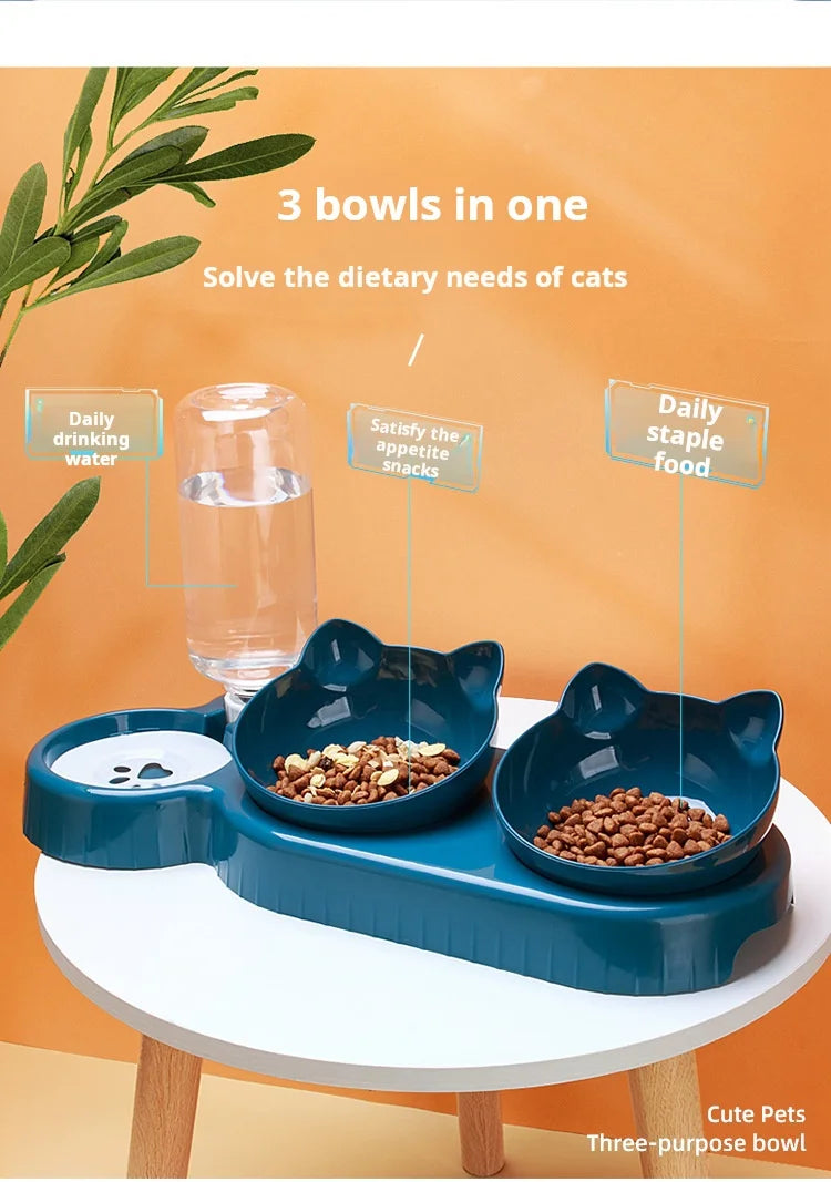 3-in-1 Pet Bowl with Water Feeder