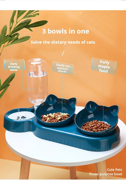 3-in-1 Pet Bowl with Water Feeder