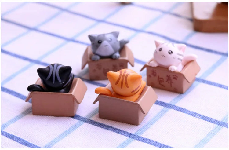 Kawaii Mini Cat Garden Figurine