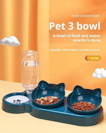3-in-1 Pet Bowl with Water Feeder