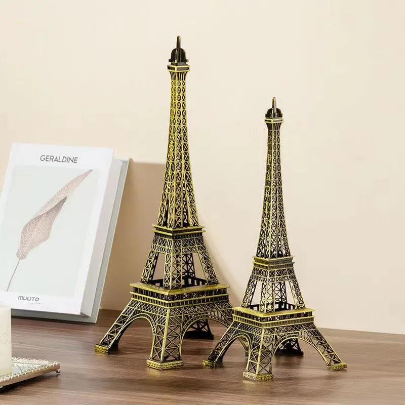 Bronze Eiffel Tower Metal Figurine – Vintage Paris Home Décor