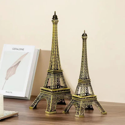 Bronze Eiffel Tower Metal Figurine – Vintage Paris Home Décor