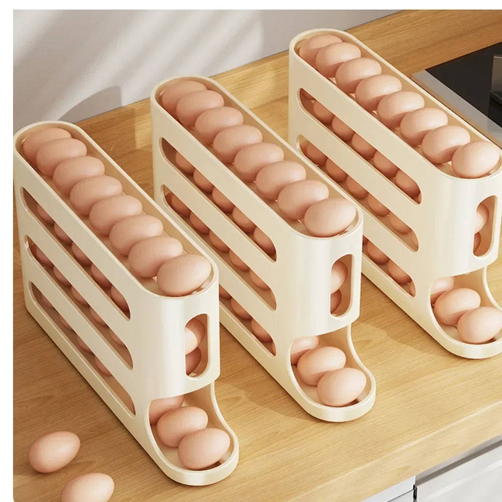 4-Layer Automatic Rolling Egg Holder