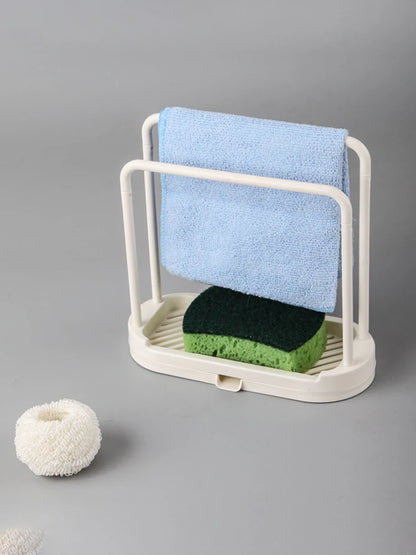 Double-Layer Kitchen Sink Cloth & Sponge Rack