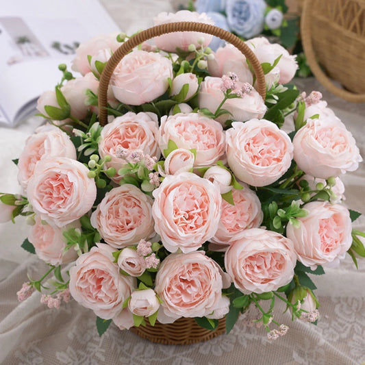 Artificial Rose & Peony Flower Set