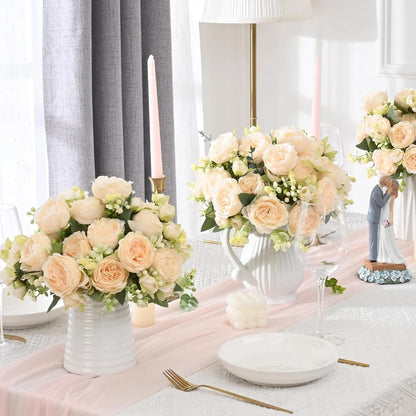 Artificial Rose & Peony Flower Set