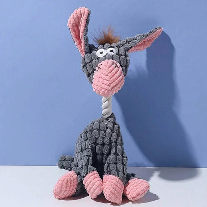 Donkey Plush Squeaky Dog Toy