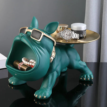 Bulldog Resin Figurine & Storage Box