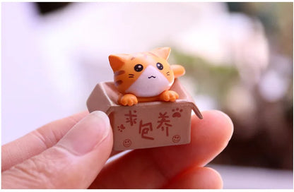 Kawaii Mini Cat Garden Figurine