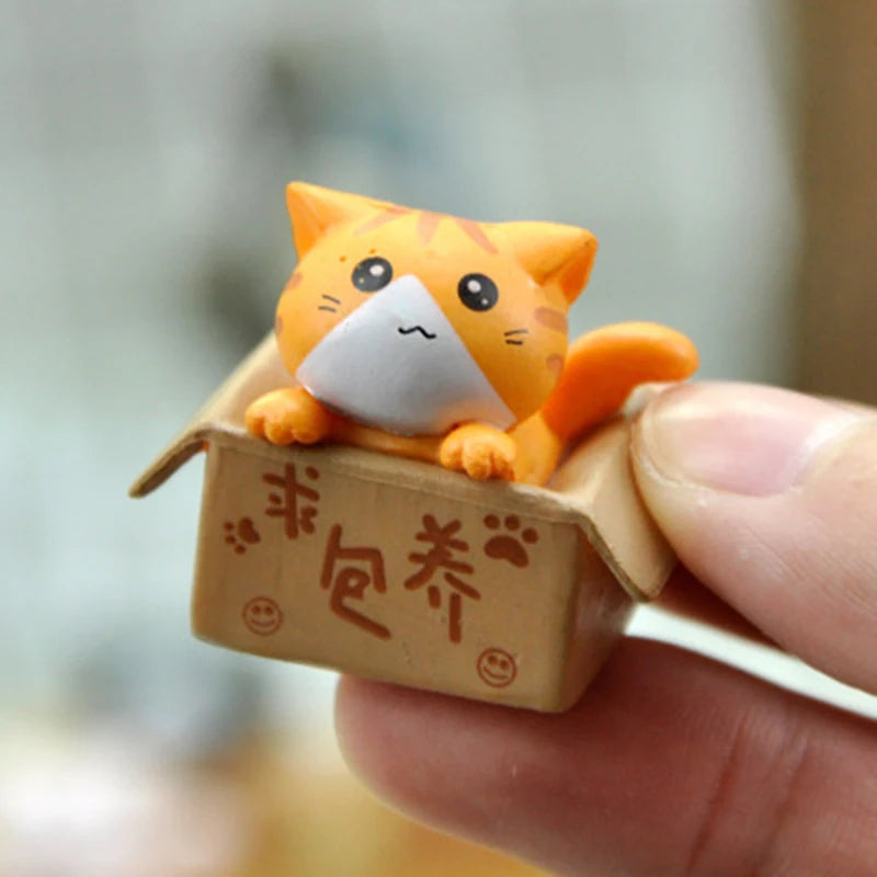 Kawaii Mini Cat Garden Figurine