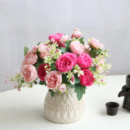 Artificial Rose & Peony Flower Set