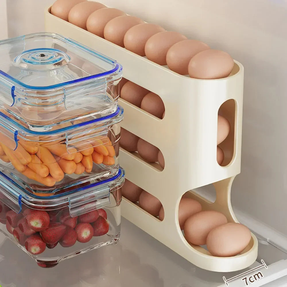 4-Layer Automatic Rolling Egg Holder