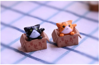 Kawaii Mini Cat Garden Figurine