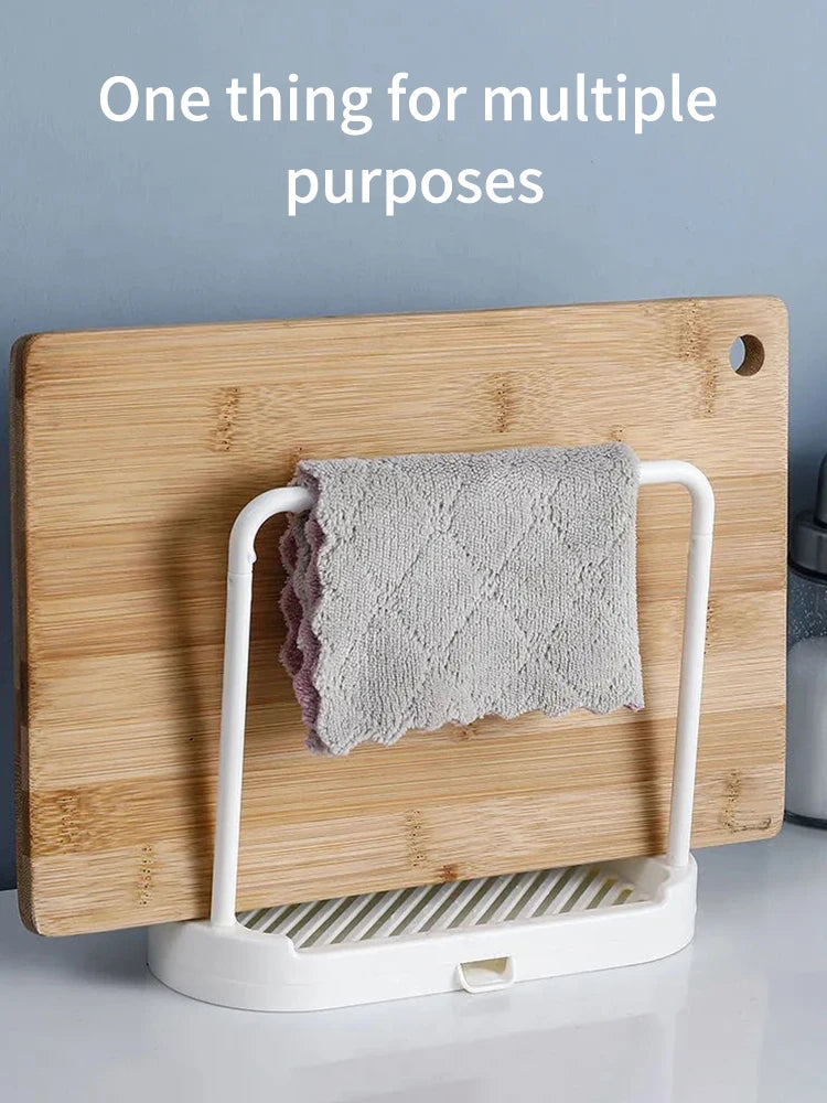 Double-Layer Kitchen Sink Cloth & Sponge Rack