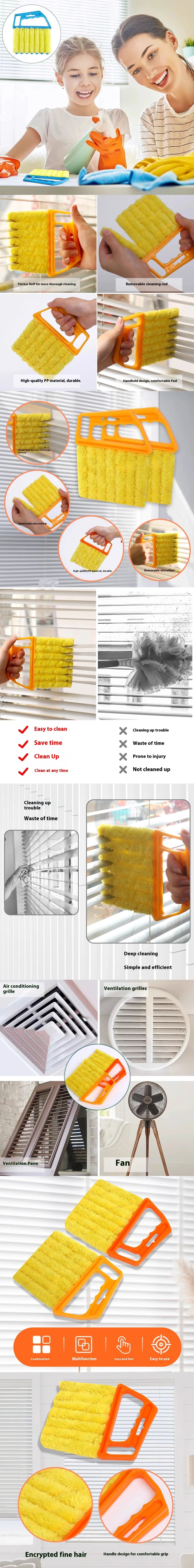 Detachable Window Blinds Cleaning Brush