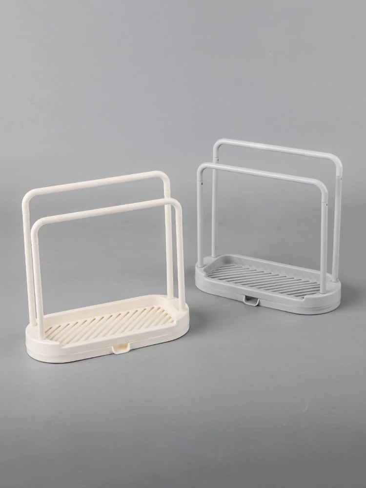 Double-Layer Kitchen Sink Cloth & Sponge Rack