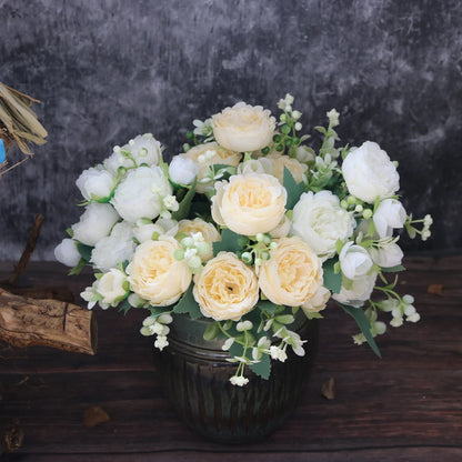 Artificial Rose & Peony Flower Set