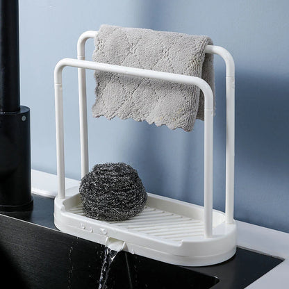 Double-Layer Kitchen Sink Cloth & Sponge Rack