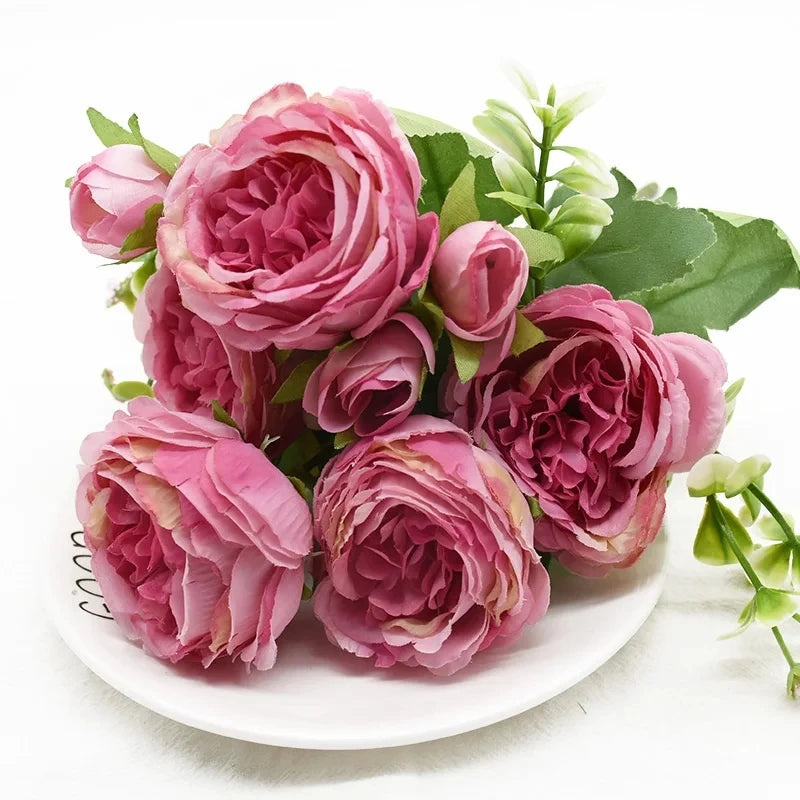 Artificial Rose & Peony Flower Set