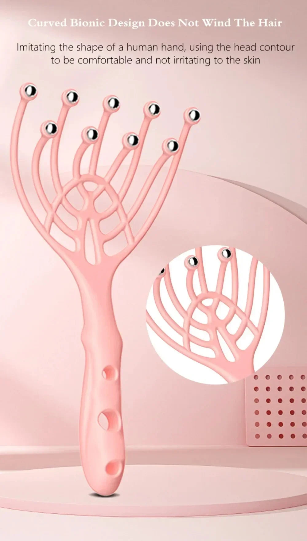 Five-Finger Steel Head & Scalp Massager