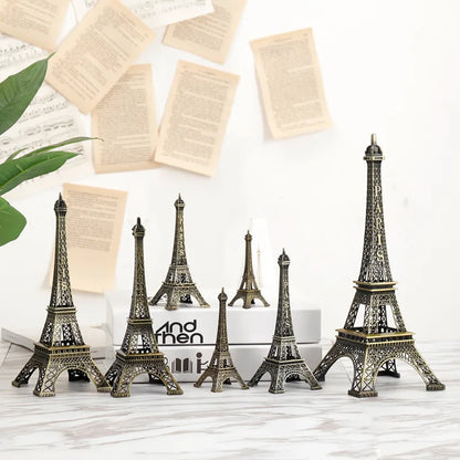 Bronze Eiffel Tower Metal Figurine – Vintage Paris Home Décor