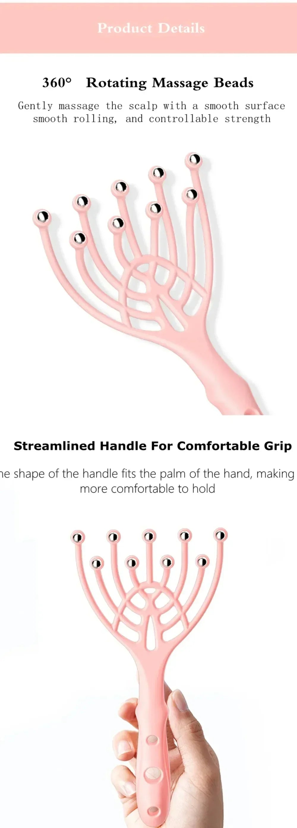 Five-Finger Steel Head & Scalp Massager